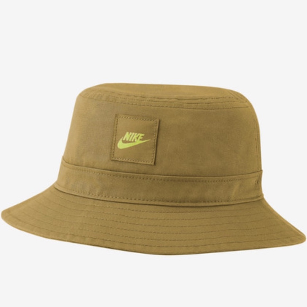 New Nike Adult Unisex S/M Bucket Hat Beach Hat Golden Moss CK5324-382 NWT